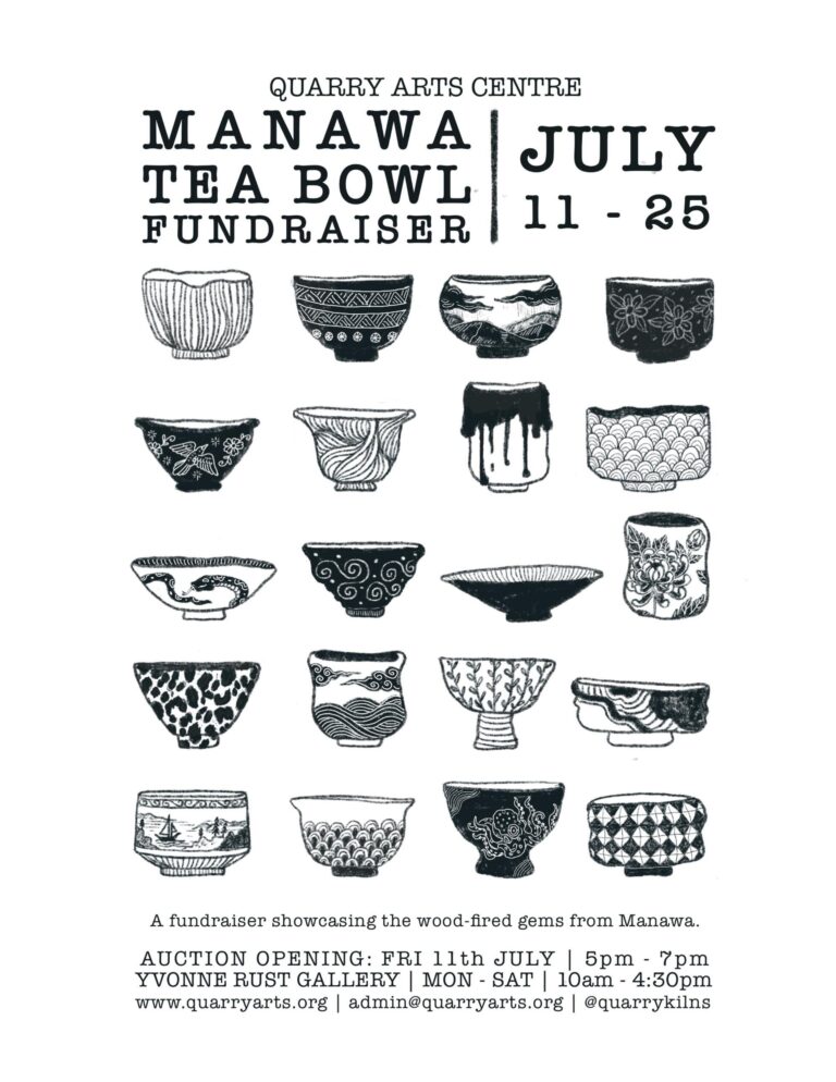 manawa teabowl fundraiser quarry arts centre yvonne rust gallery